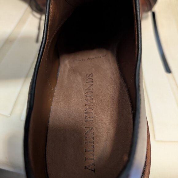 Allen Edmonds Park Avenue Lug Oxford Shoes Sz 9 D - Brown Chilli - Picture 7 of 8
